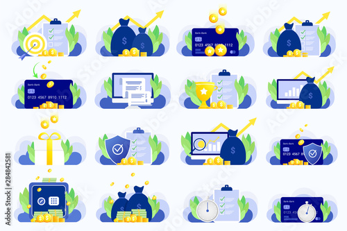 Set of business illustrations.