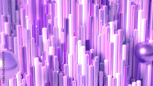Technology geometry abstraction background. 3d illustration, 3d rendering.