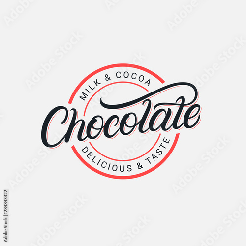 Chocolate hand written lettering logo