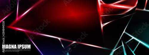 Background of a luminous triangle shape vector design banner. suitable for your design background © artnoy