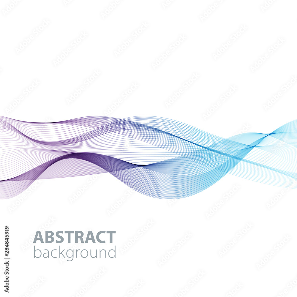 Abstract waves on the white background. Transparent lines Abstract waves on the white background. Transparent lines