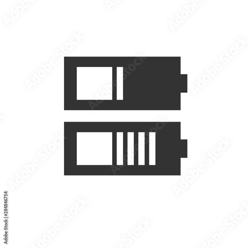 battery icon black. on white background. vector. Illustration. logo. symbol. website