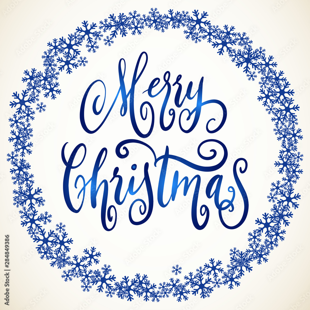 Handwritten Christmas greetings, modern calligraphy lettering Handwritten Christmas greetings, modern calligraphy lettering