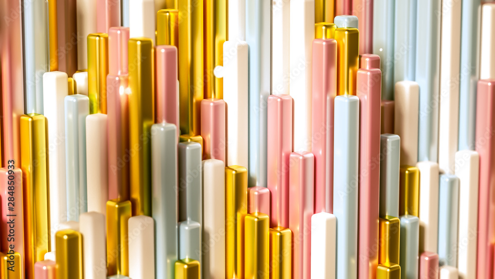 Obraz premium Technology geometry abstraction background. 3d illustration, 3d rendering.