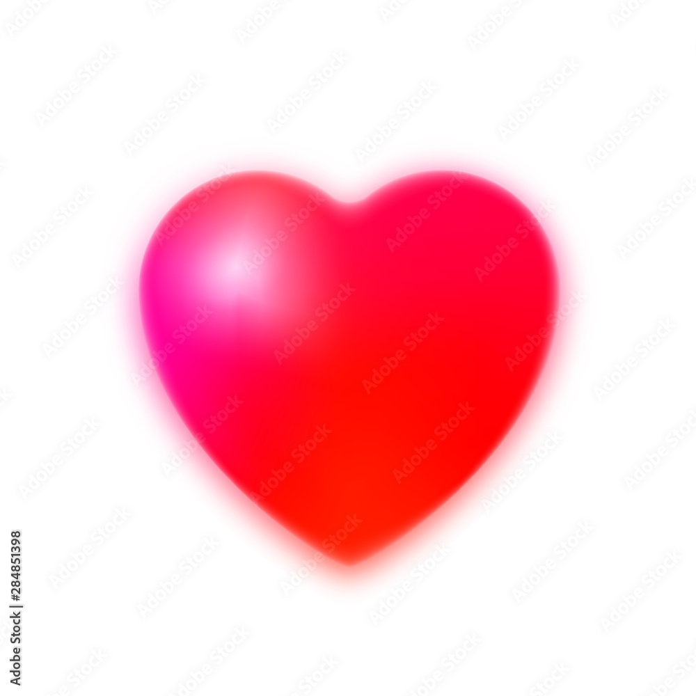 Heart love romantic sign simple color vector icon
