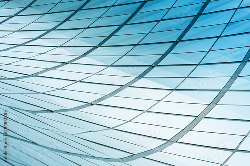 Modern architecture business building abstract curve line details steel facade background .