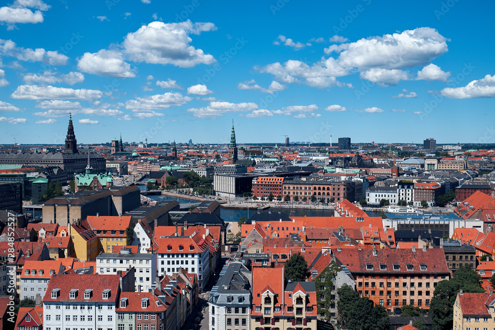 Obraz premium Top view of the central area in Copenhagen.