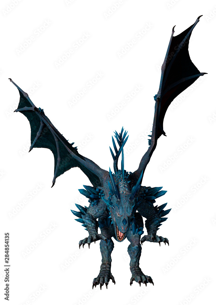 Fototapeta premium 3D Rendering Fairy Tale Dragon on White
