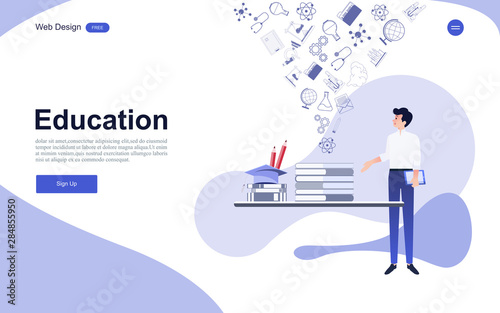 Online education, training and courses, learning.