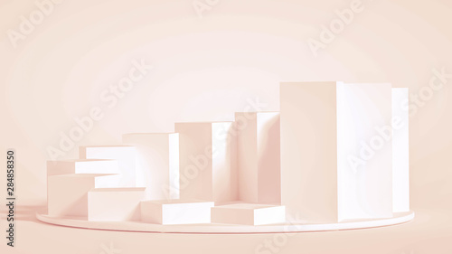 Minimalism abstract background  pedestal. 3d illustration  3d rendering.