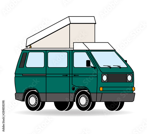 Campingbus Hochdach Schrägansicht