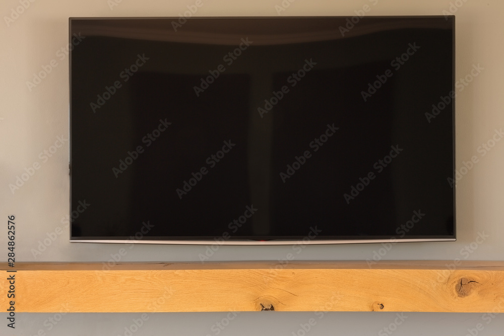 Wall mounted television at home