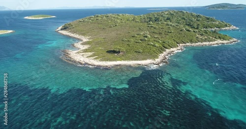 Aerial view of Crotian island, 4k photo