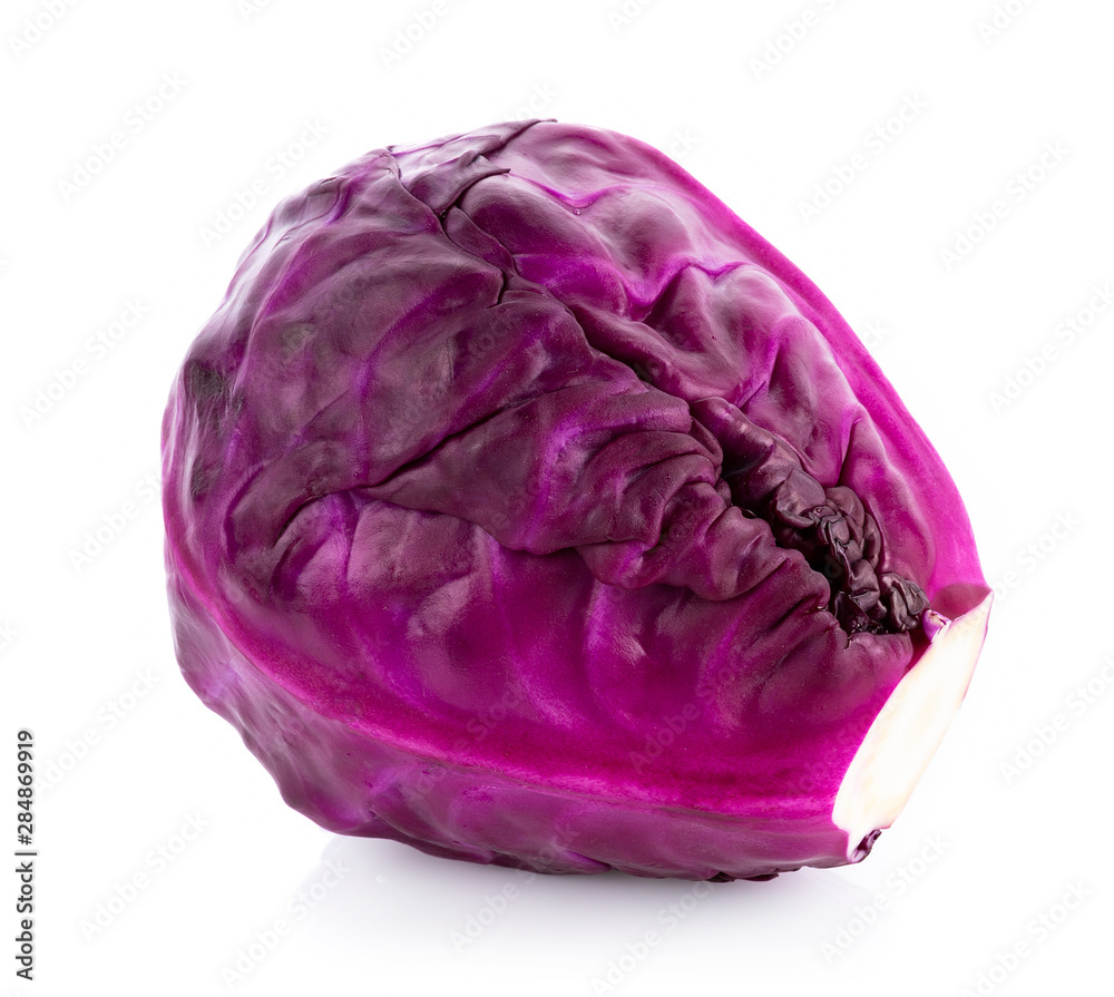 Fototapeta premium Purple cabbage isolated on white background