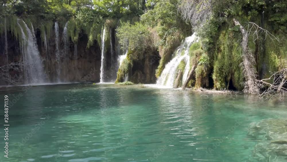 small waterfalls at Plitvice National Park in Croatia. Travel concept. small waterfalls at Plitvice National Park in Croatia. Travel concept.