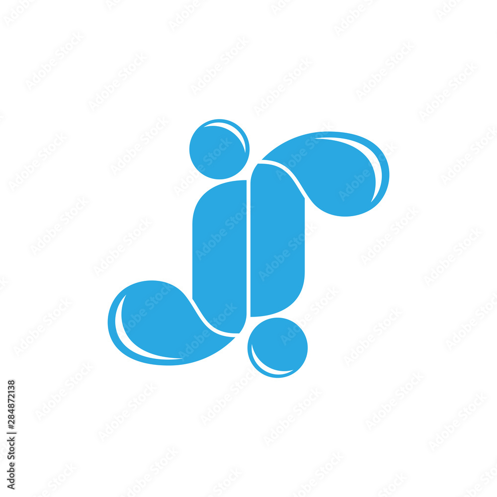 letter jr simple water fresh logo vector letter jr simple water fresh logo vector