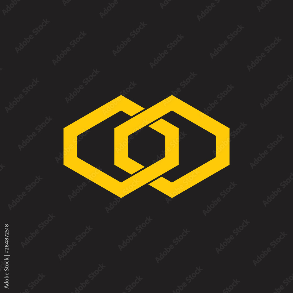 linked chain strong symbol logo vector linked chain strong symbol logo vector