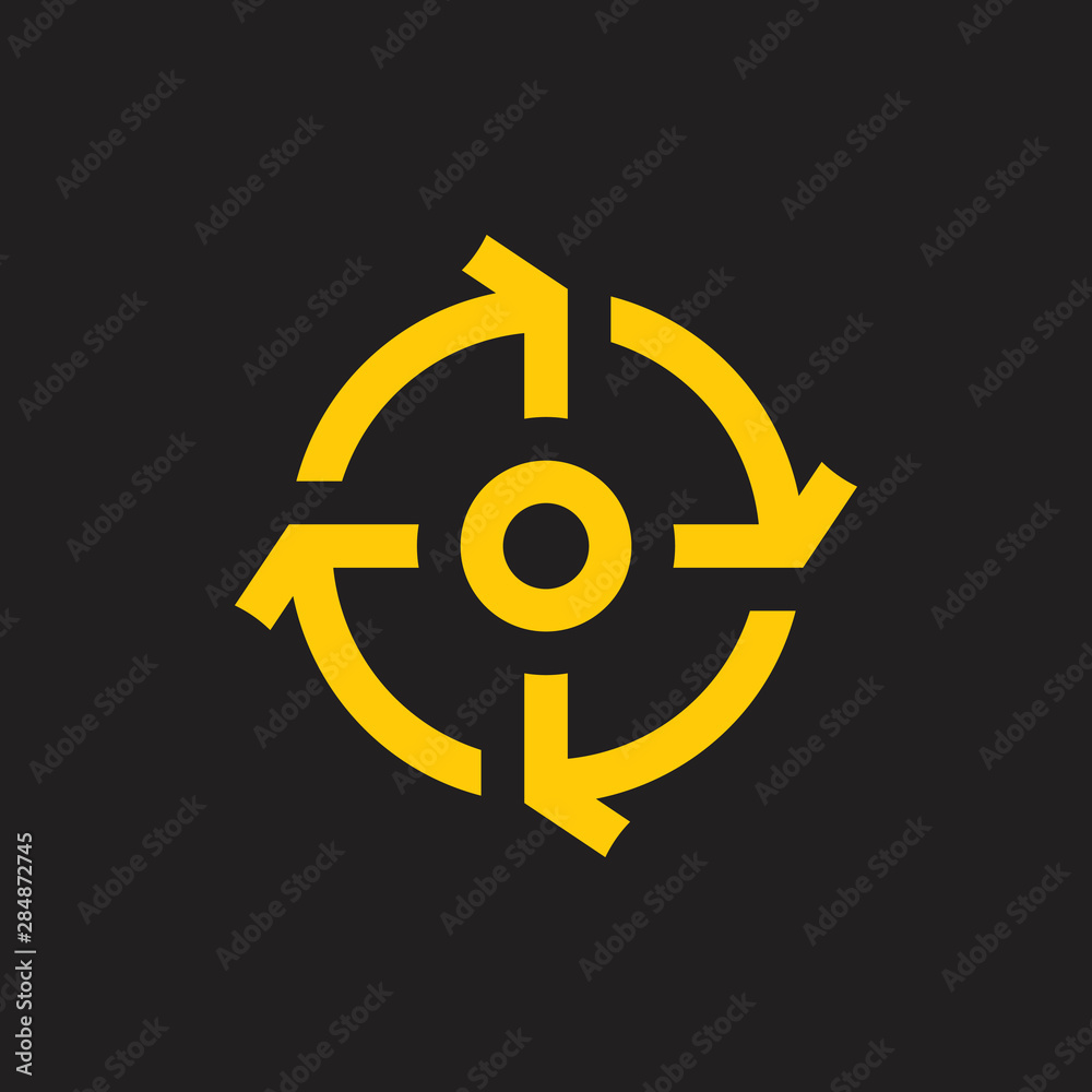 circle rotation arrows motion design logo vector circle rotation arrows motion design logo vector