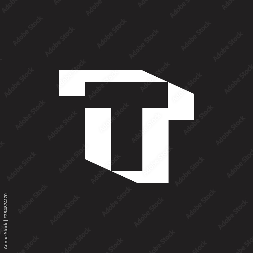 letter t polygon simple flat monogram logo vector letter t polygon simple flat monogram logo vector