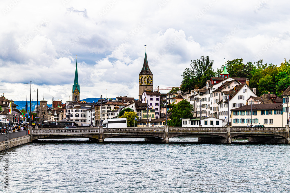 View on Zurich city panorama