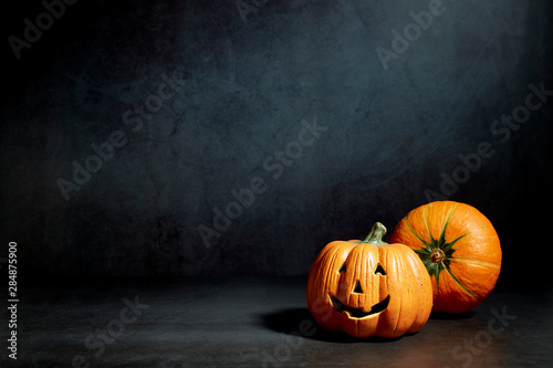 Halloween Pumpkins black background texture