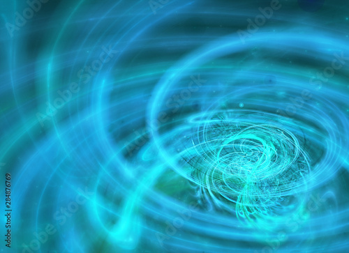 Abstract color dynamic background with lighting effect. Fractal spiral. Fractal art