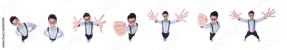 Funny guy isolated on the white background Funny guy isolated on the white background
