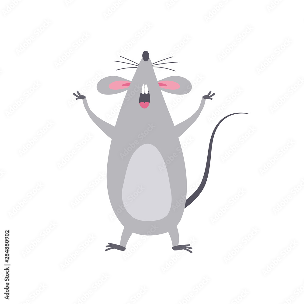Obraz premium Vector pretty mouse isolated on white background