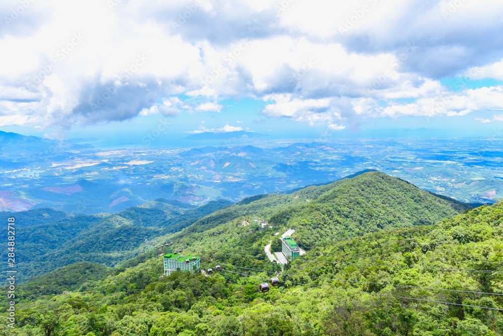 Aerial View of Scenery from Ba Na Hills