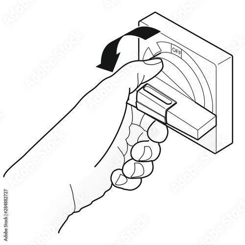 Hauptschalter [schwarz-weiß]