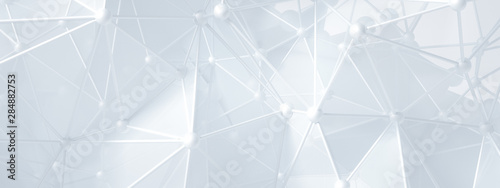 White background with crystals, triangles. 3d illustration, 3d rendering.