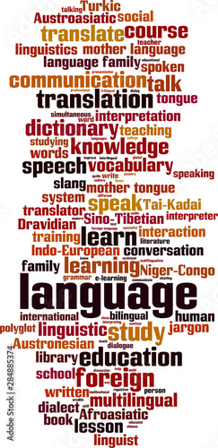 Language word cloud