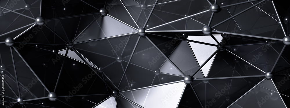 Black gray background with crystals, triangles. 3d illustration, 3d rendering. Black gray background with crystals, triangles. 3d illustration, 3d rendering.