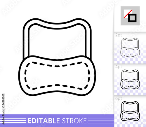Sleep Mask eyemask blindfold thin line vector icon