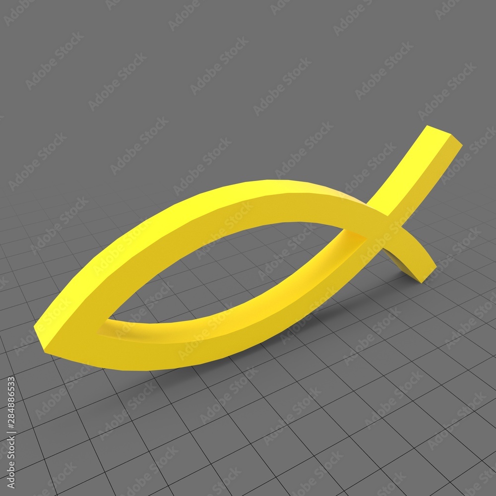 Ichthys symbol Stock 3D asset | Adobe Stock