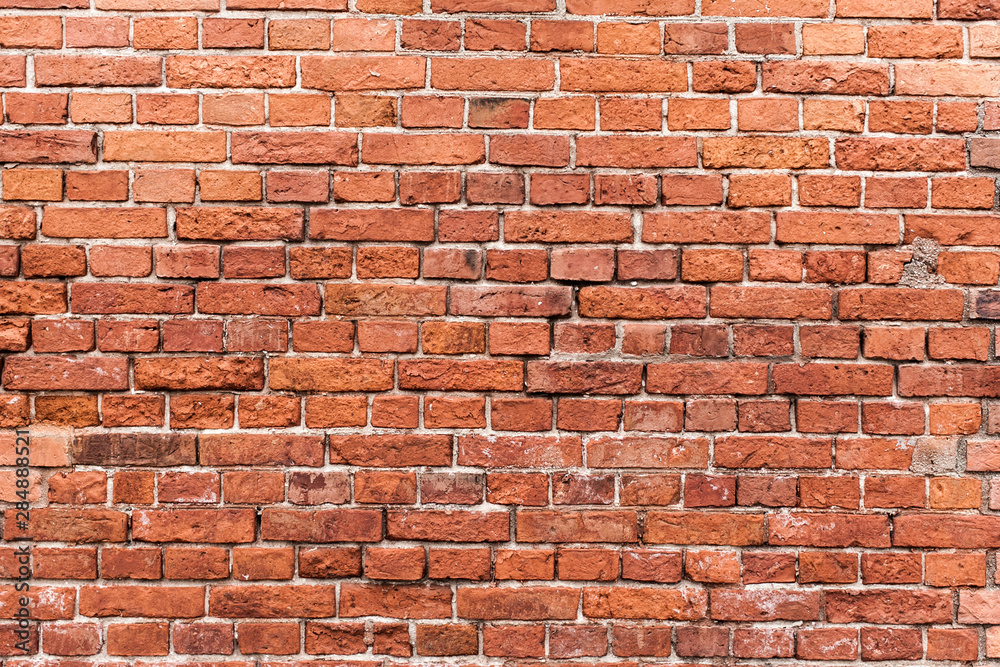 Red bricks wall background.Grunge block texture Red bricks wall background.Grunge block texture