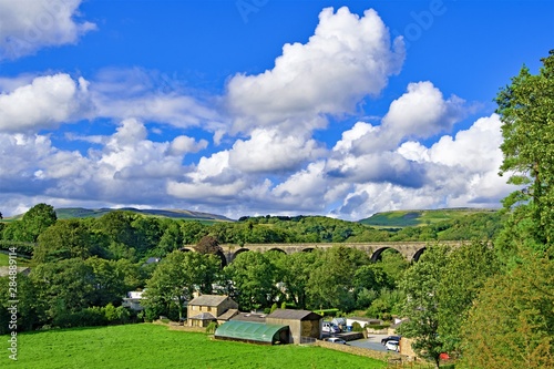 Ingleton Viaduct, in North Yorkshire, in August, 2019. photo