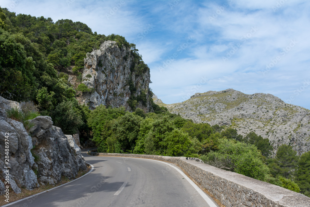 mountain road on the island of Mallorca