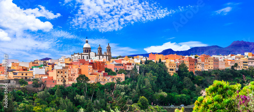 Travel in Gran Canaria island- beautiful Aguimes town. Best of Grand Canary series