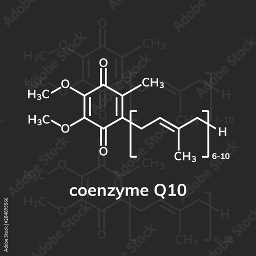Coenzyme Q10 or ubiquinone chemical formula