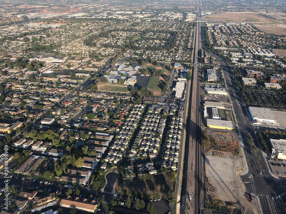 Aerial Photograph of Santa Ana Orange County California 