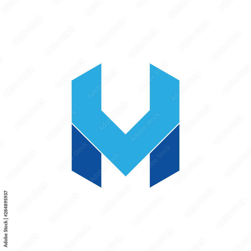 letter vm simple geometric logo vector letter vm simple geometric logo vector