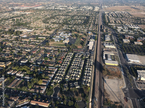 Obraz na płótnie Aerial Photograph of Santa Ana Orange County California