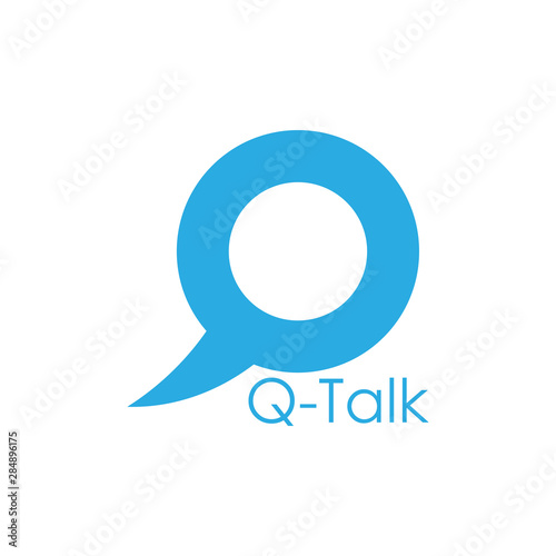 letter q bubble talk symbol logo vector