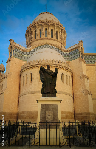Exterior view to Cathedrale Notre Dame d'Afrique at Algiers, Algeria photo