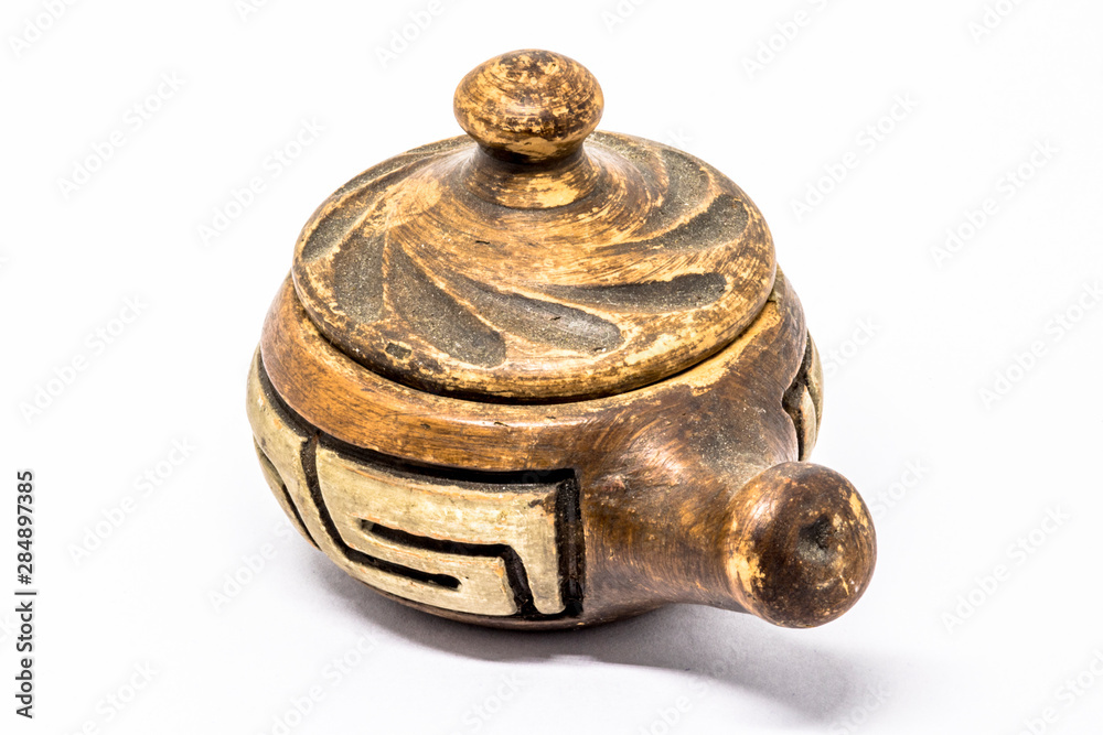 handicraft items made from clay by Marajoara artisans in Brazil
