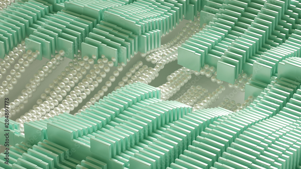 Obraz premium Abstract technology background. 3d illustration, 3d rendering.