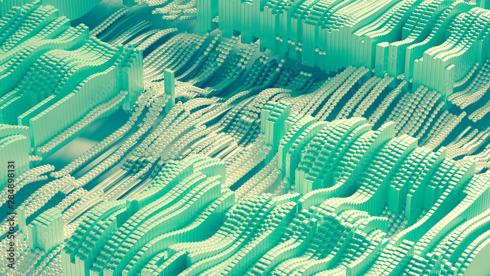 Abstract technology background. 3d illustration, 3d rendering.