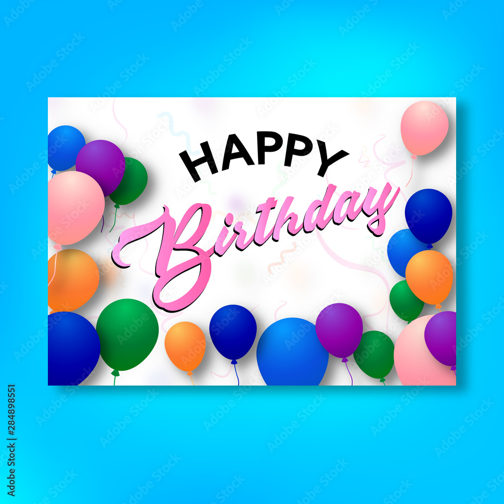 happy birthday design background with balloon happy birthday design background with balloon