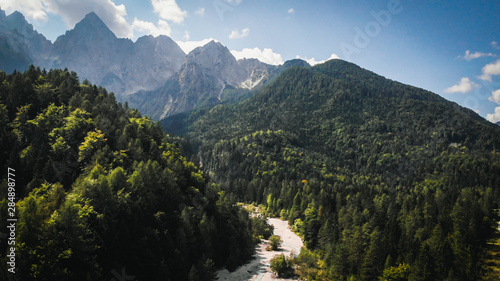 Triglav mountains in triglav national park  part of Julian Alps in Slovenia.